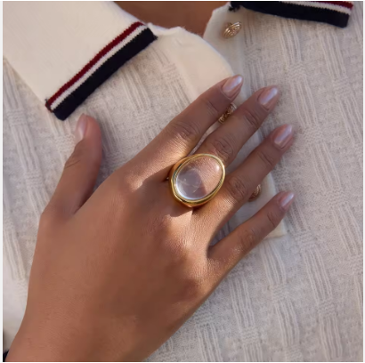 Oval Clear Quartz Ring