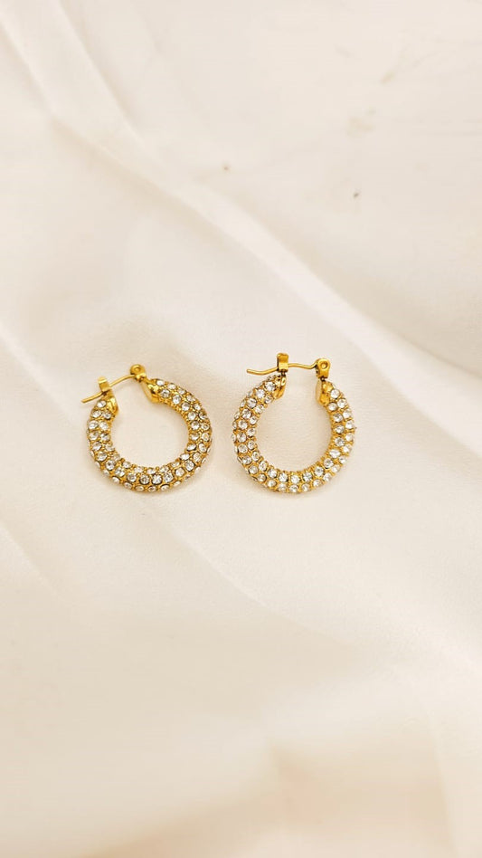 Radiant Aura Hoop Earrings