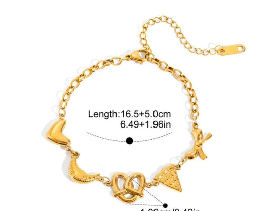 Golden Treats Charm Bracelet