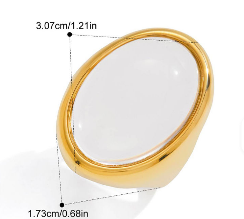 Oval Clear Quartz Ring