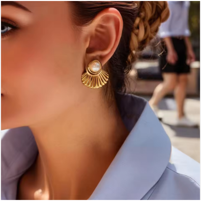 Shell & Pearl Earrings
