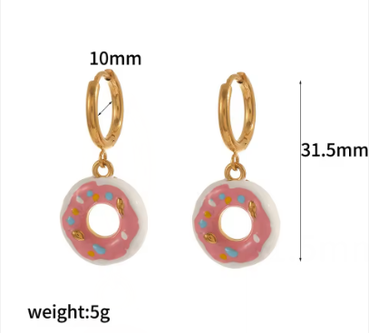 Pink Donut Hoops