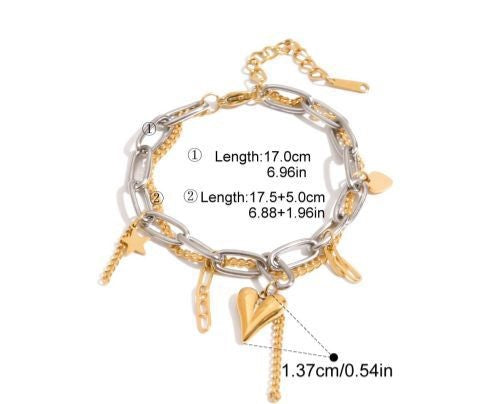 Golden Heart Duo Bracel