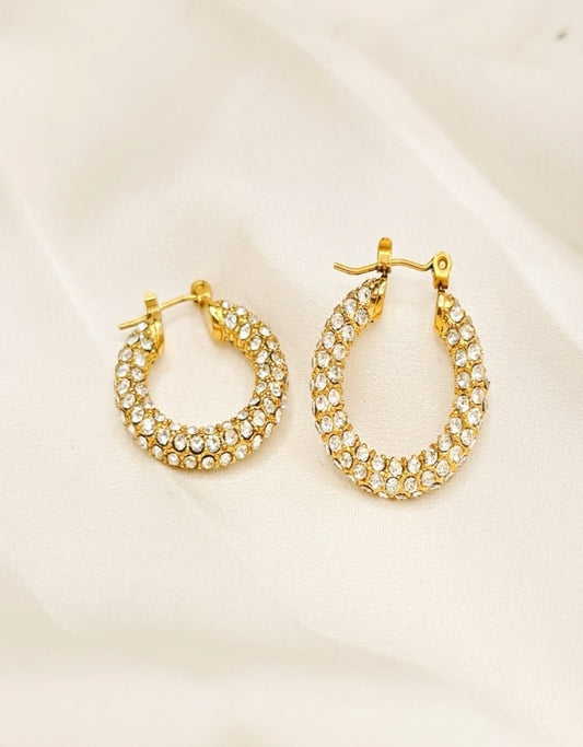 Radiant Aura Hoop Earrings