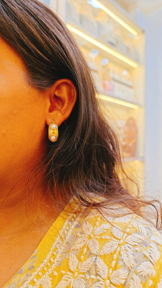 Retro Chic Huggie Hoops