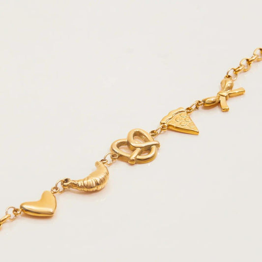 Golden Treats Charm Bracelet