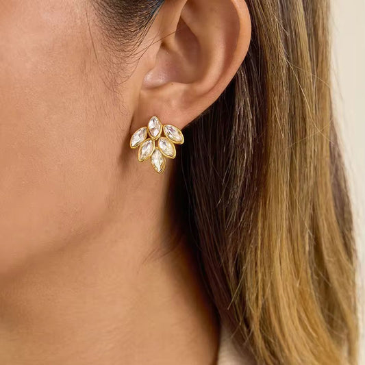 marquise-cut Studs